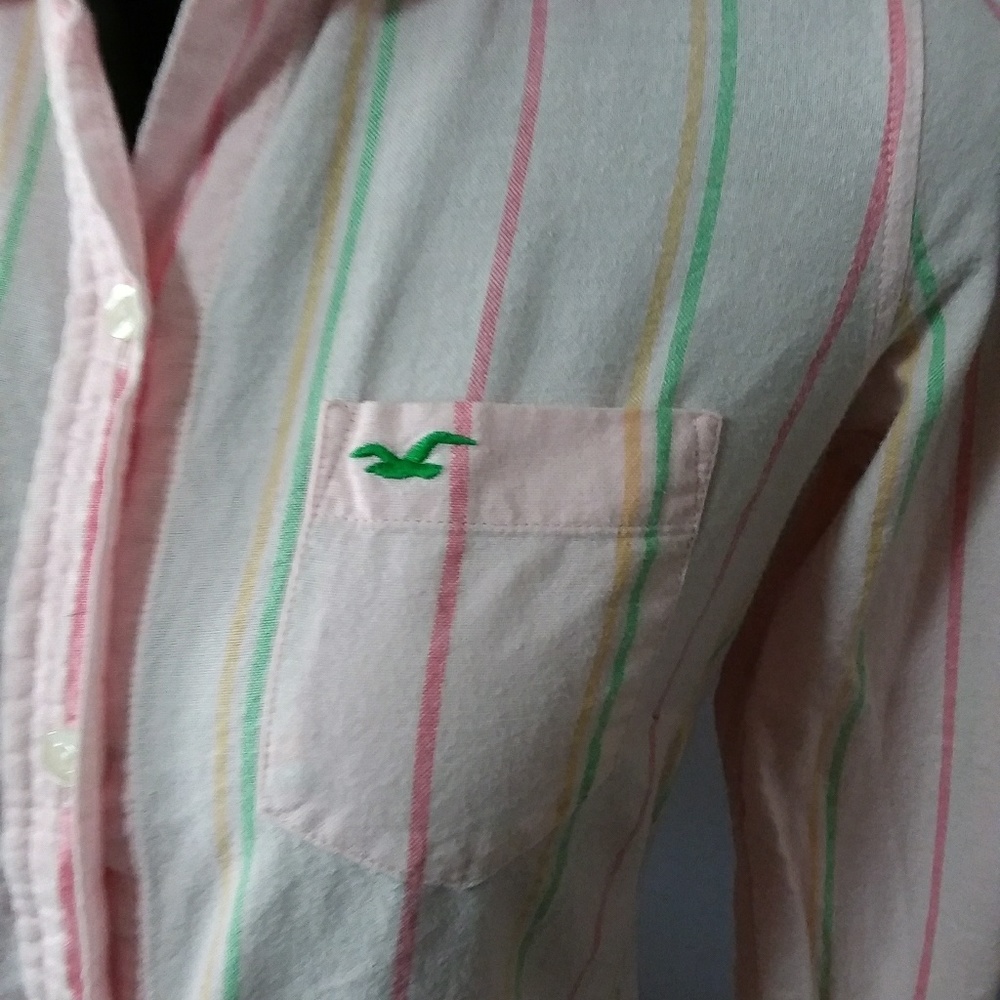 Hollister striped button up